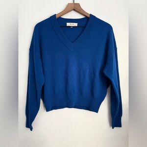 MADEWELL 100% responsible Cashmere V-neck Sweater Blue M